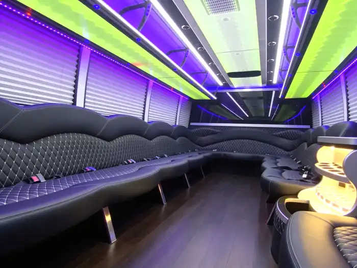 30 passenger party bus interior