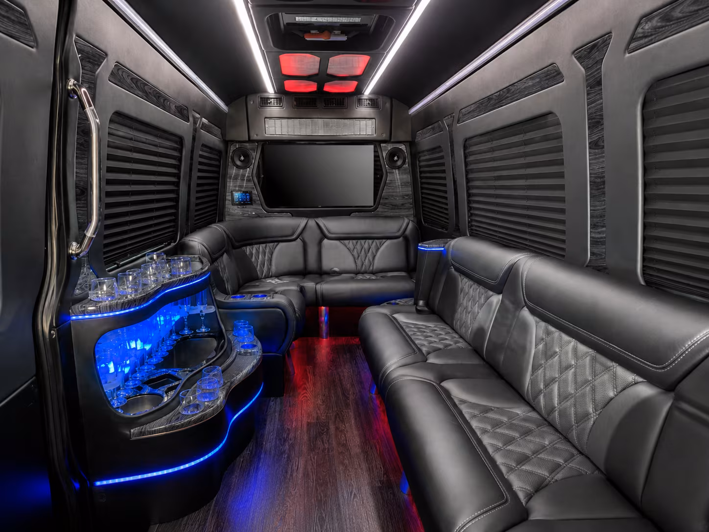 albany 50 passenger party bus interior