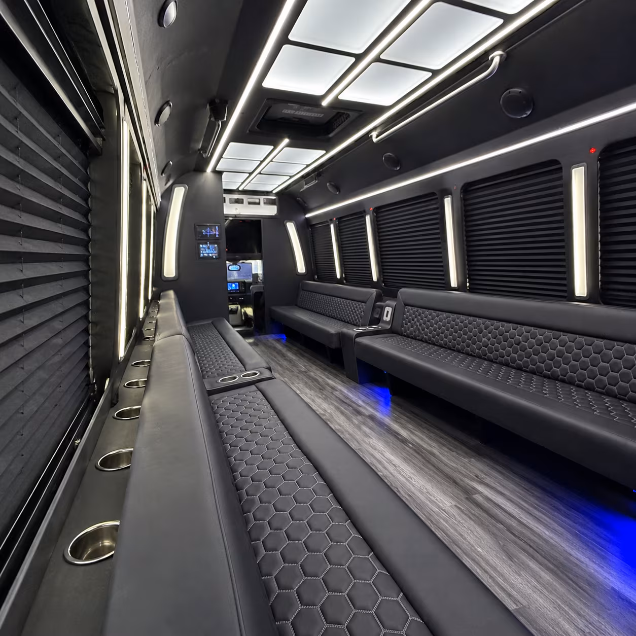 albany party bus rental interior