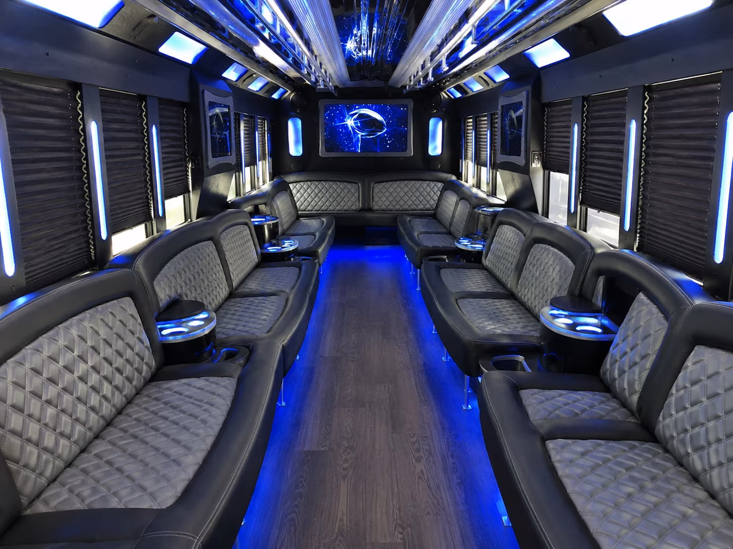 saratoga race course during track season party bus rental